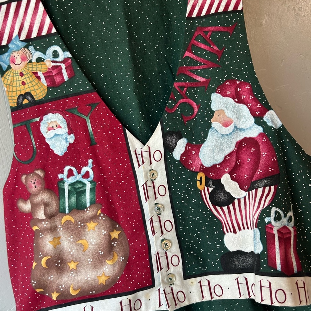 Vintage Handmade Christmas Festive‎ Santa Vest - Picture 3 of 5